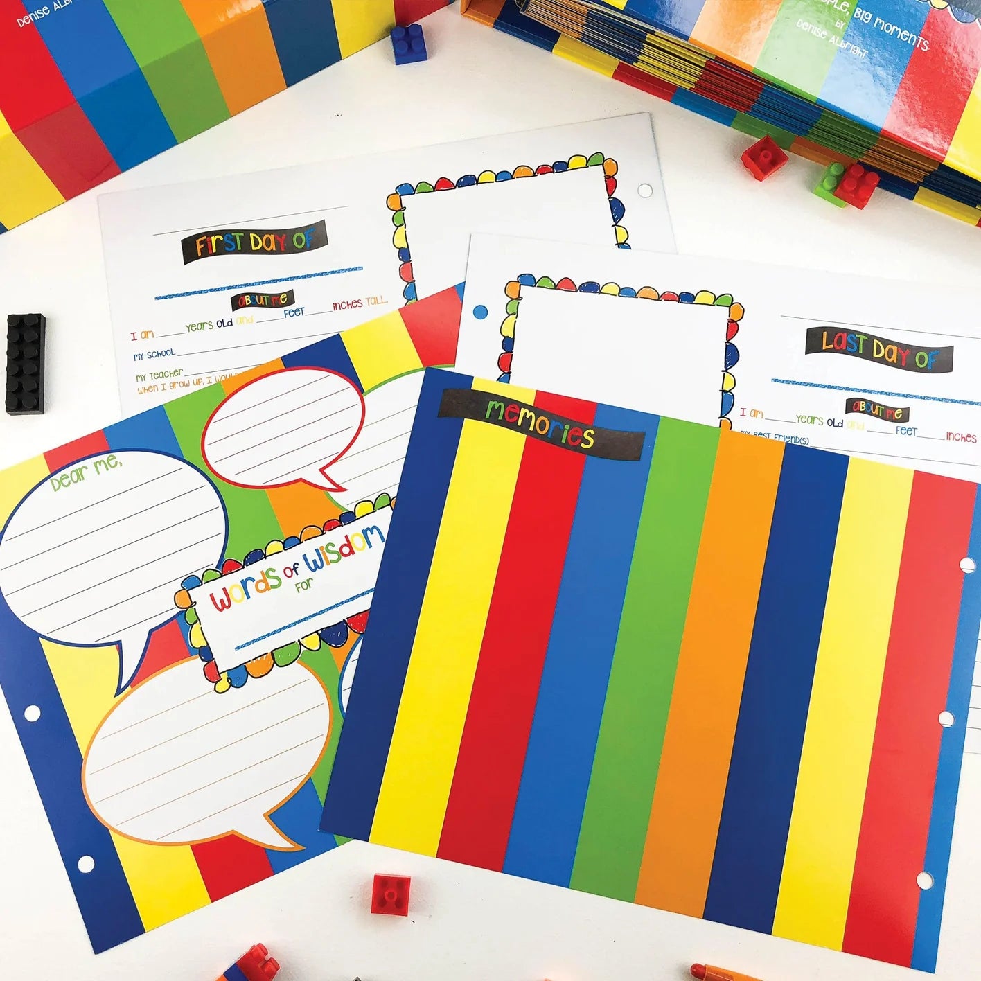 Extra Class Keeper® Primary Stripes Photo & Pocket Pages Kit