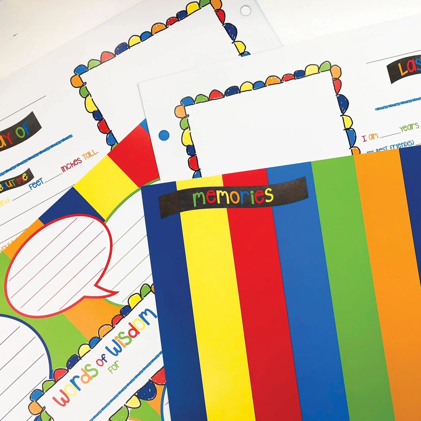 Extra Class Keeper® Primary Stripes Photo & Pocket Pages Kit