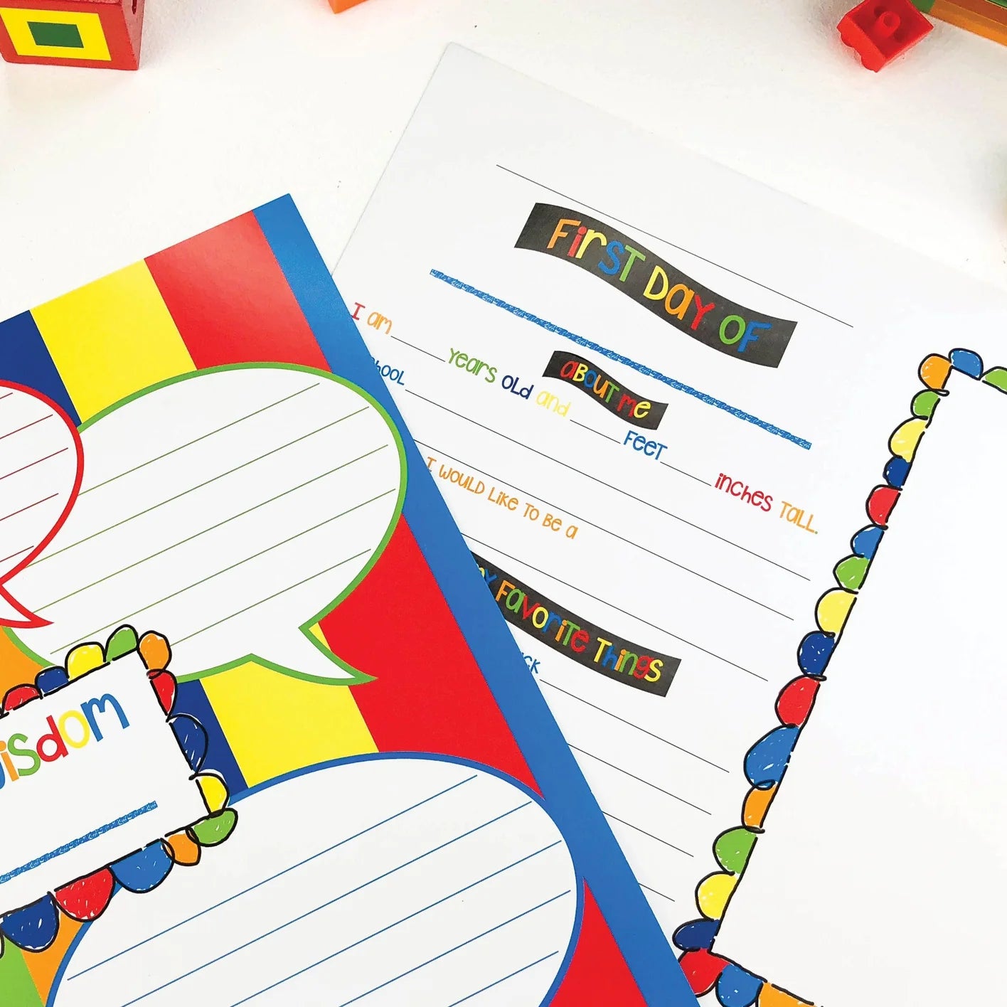 Extra Class Keeper® Primary Stripes Photo & Pocket Pages Kit