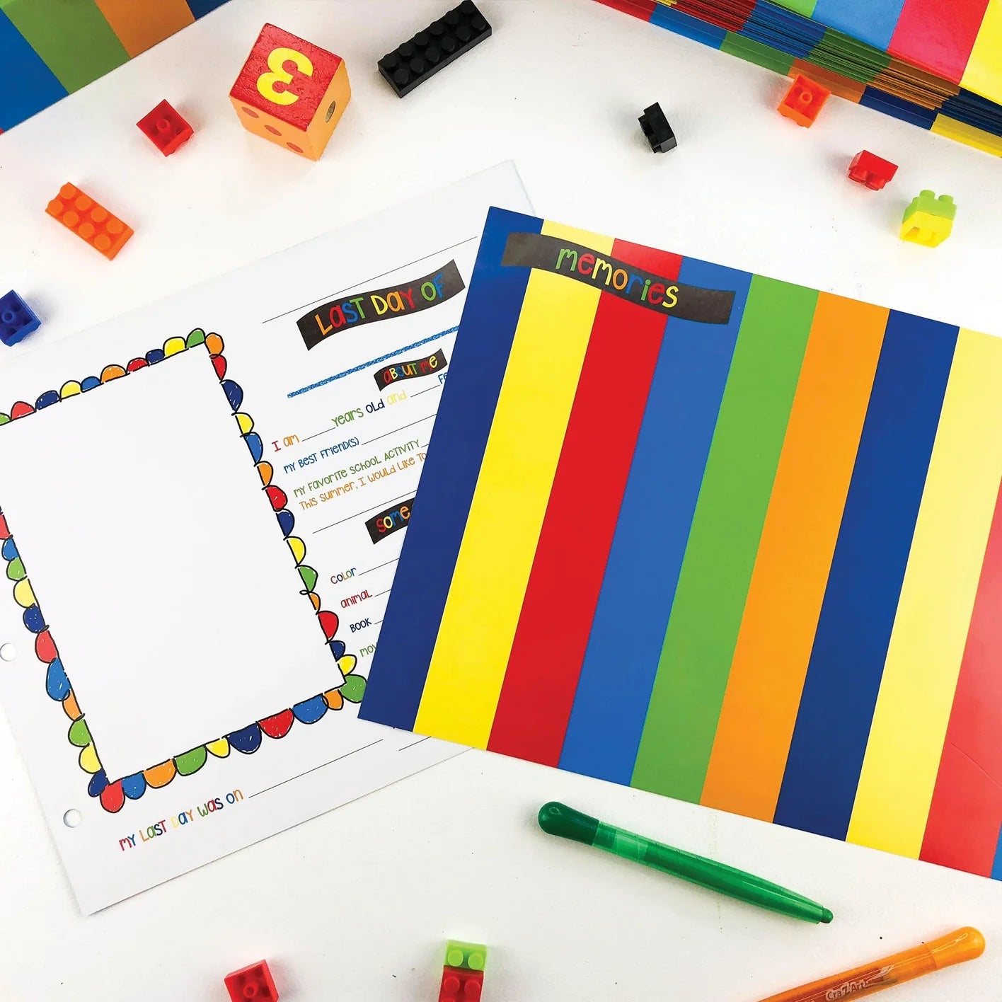Extra Class Keeper® Primary Stripes Photo & Pocket Pages Kit