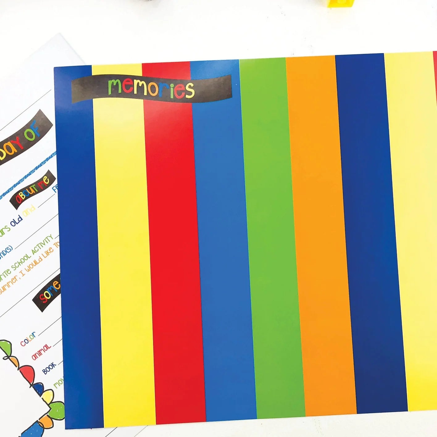 Extra Class Keeper® Primary Stripes Photo & Pocket Pages Kit