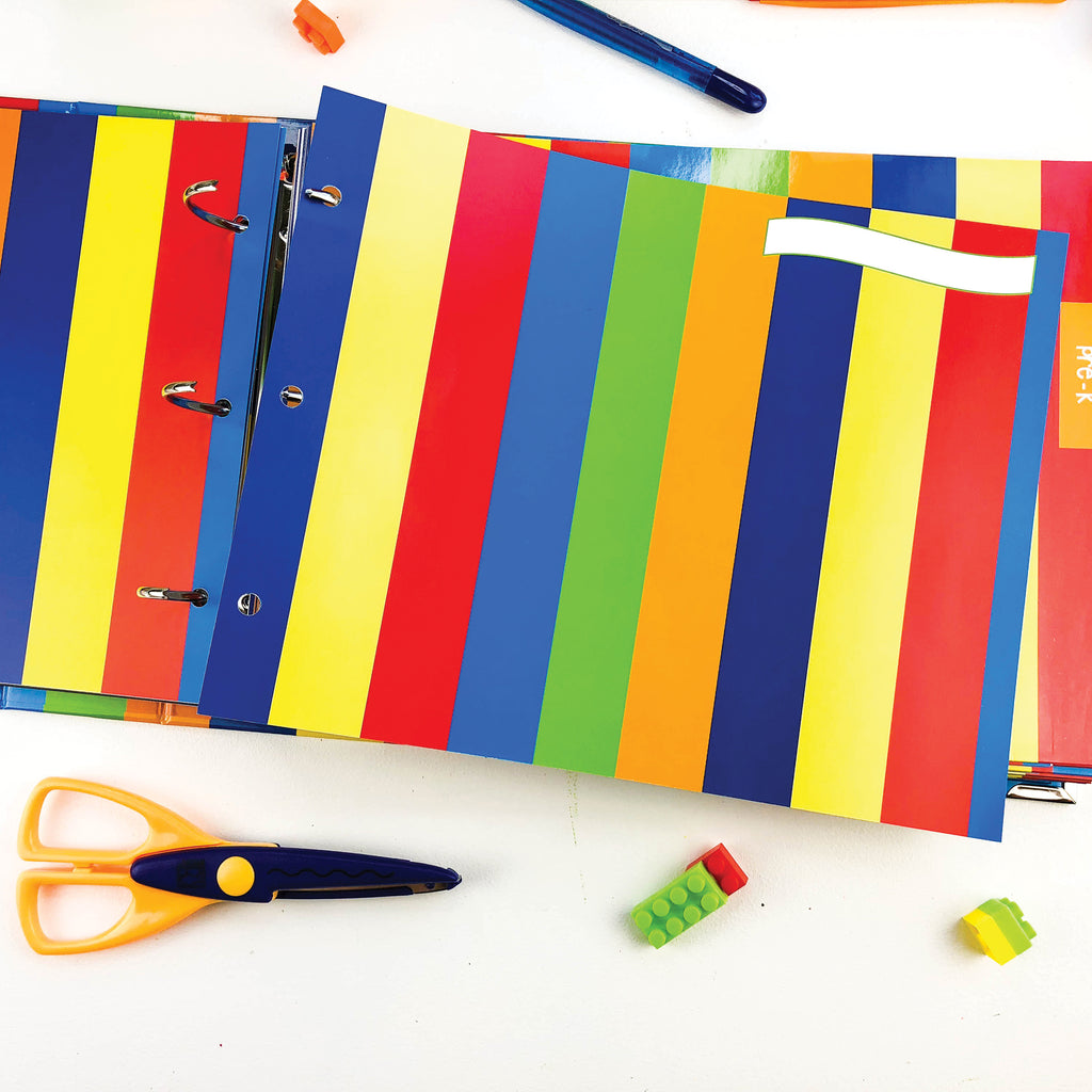 Extra Class Keeper® Primary Stripes Photo & Pocket Pages Kit