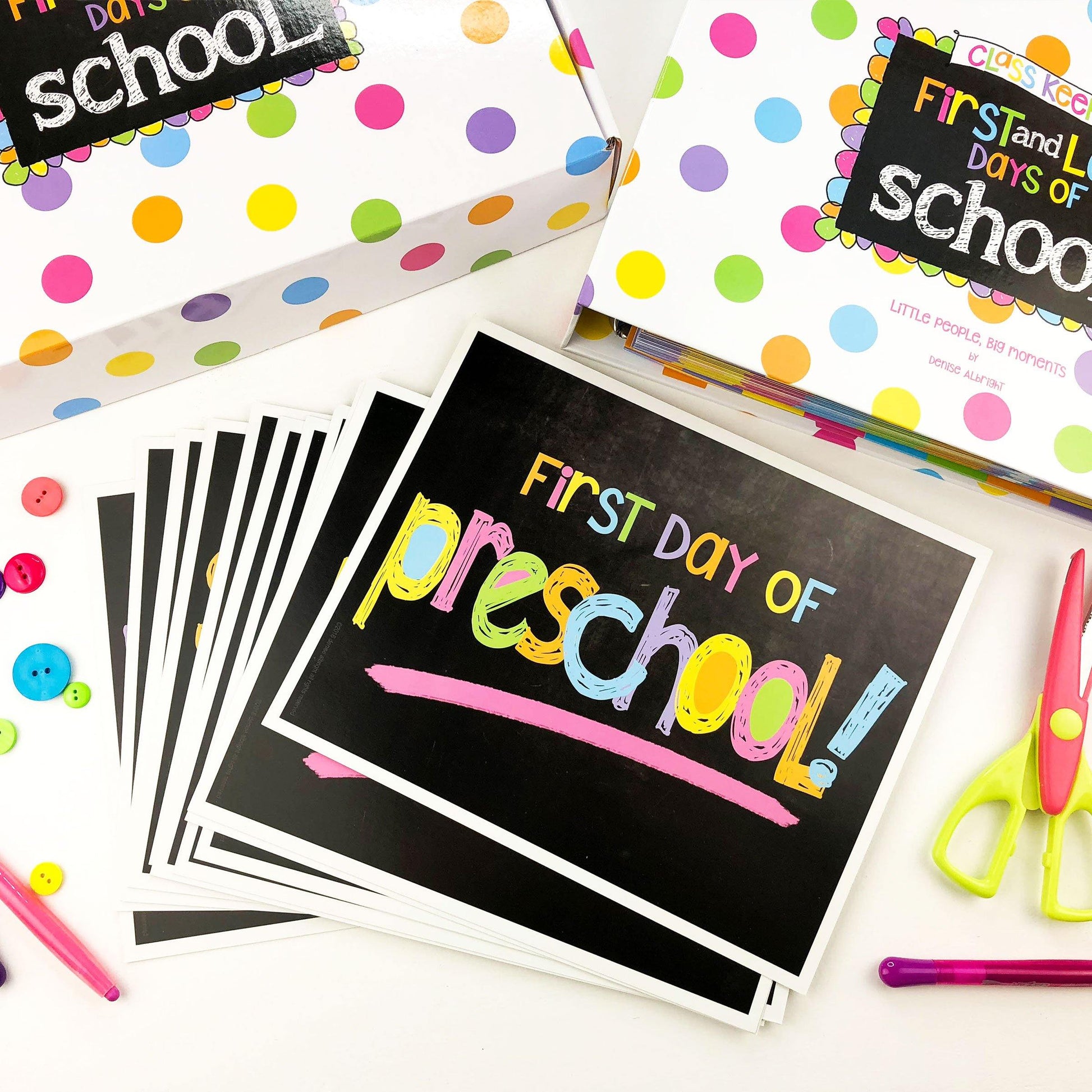 Class Keeper School Keepsake Binder + School Photo Prop Set