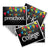 Set of four signs for first and last days of school with colorful flags.