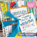 You’re a Writeous Valentine printable gift tag paired with a Gratitude Finder® journal