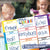 Color hunt game cards with children in the background