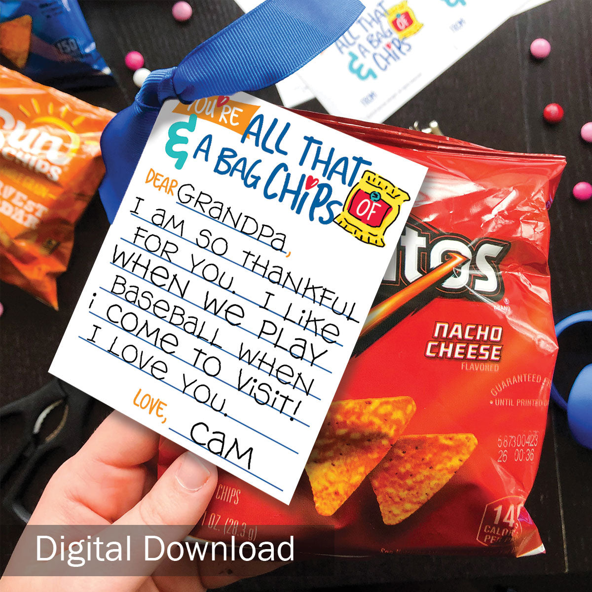 Printable Kids Thankful for Ya Cards | Print-ready, Delivered Instantly