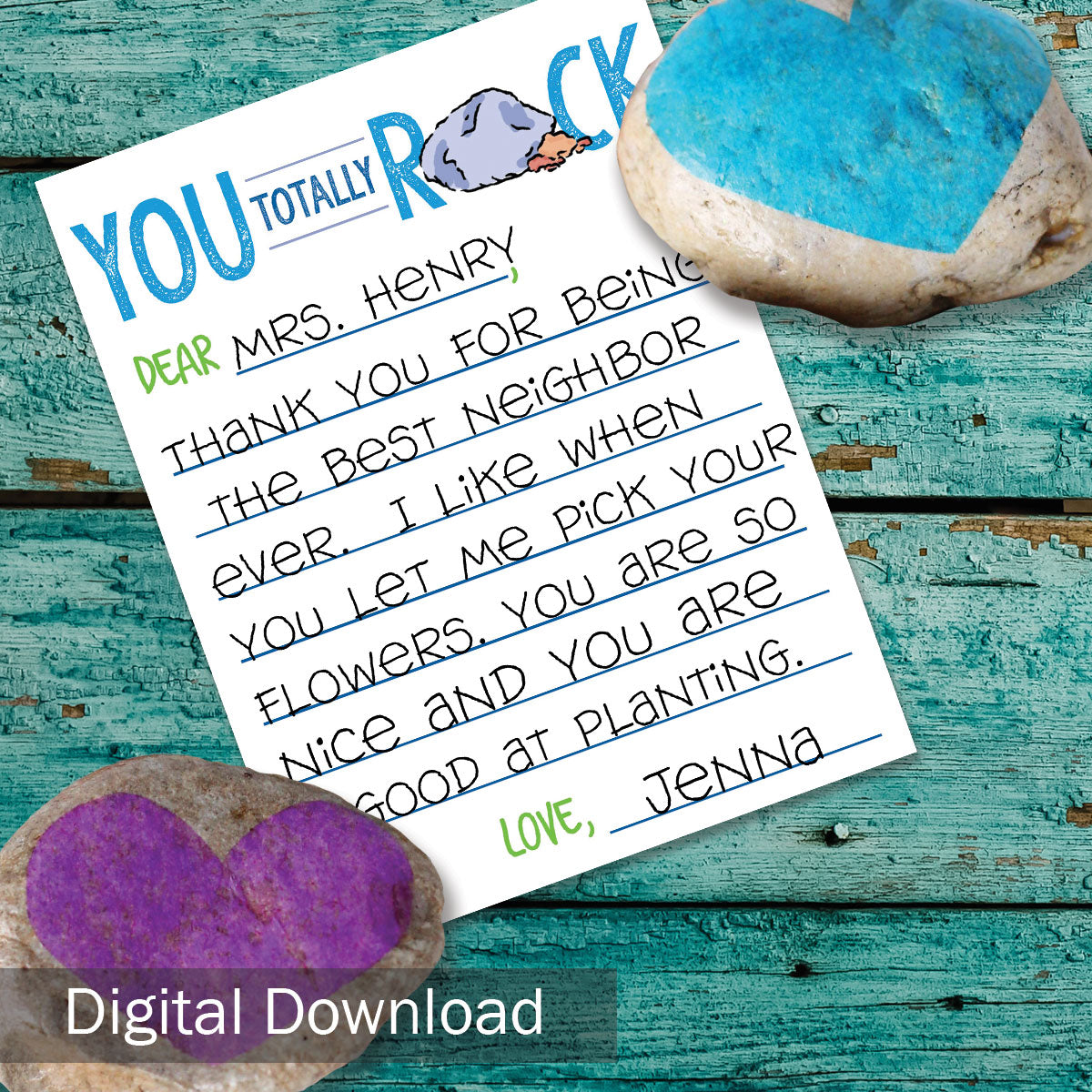 Printable Kids Thankful for Ya Cards | Print-ready, Delivered Instantly