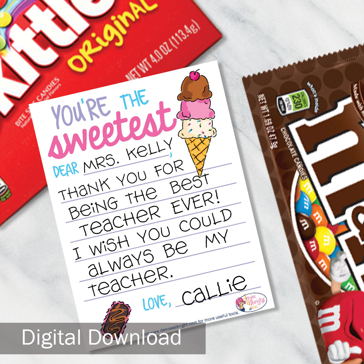 Printable Kids Thankful for Ya Cards | Print-ready, Delivered Instantly