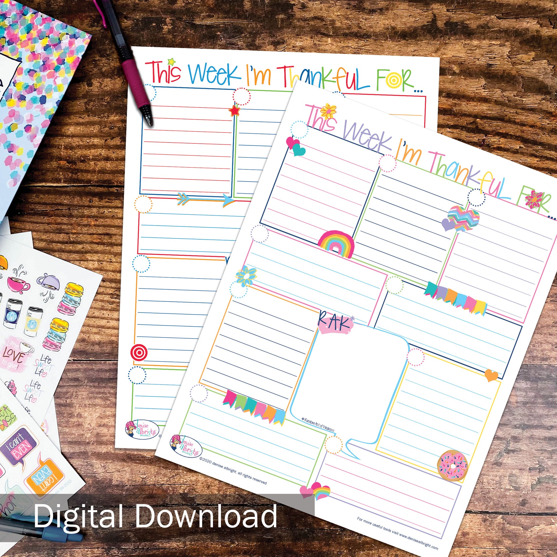 Printable Kids Gratitude Worksheet | Print-ready, Delivered Instantly