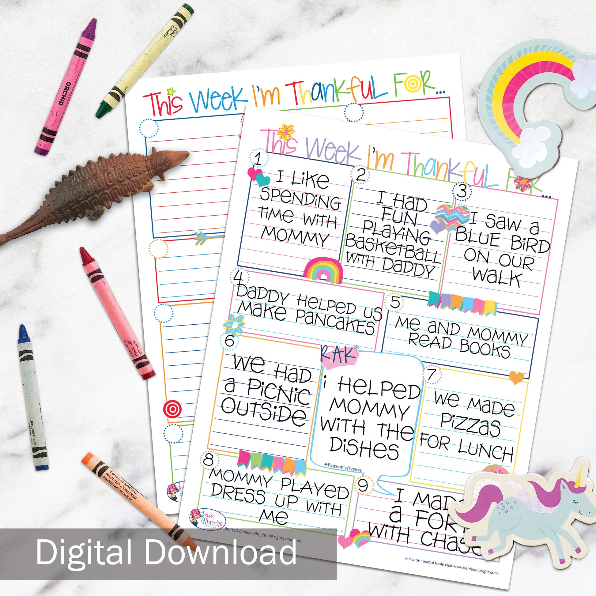 Printable Kids Gratitude Worksheet | Print-ready, Delivered Instantly