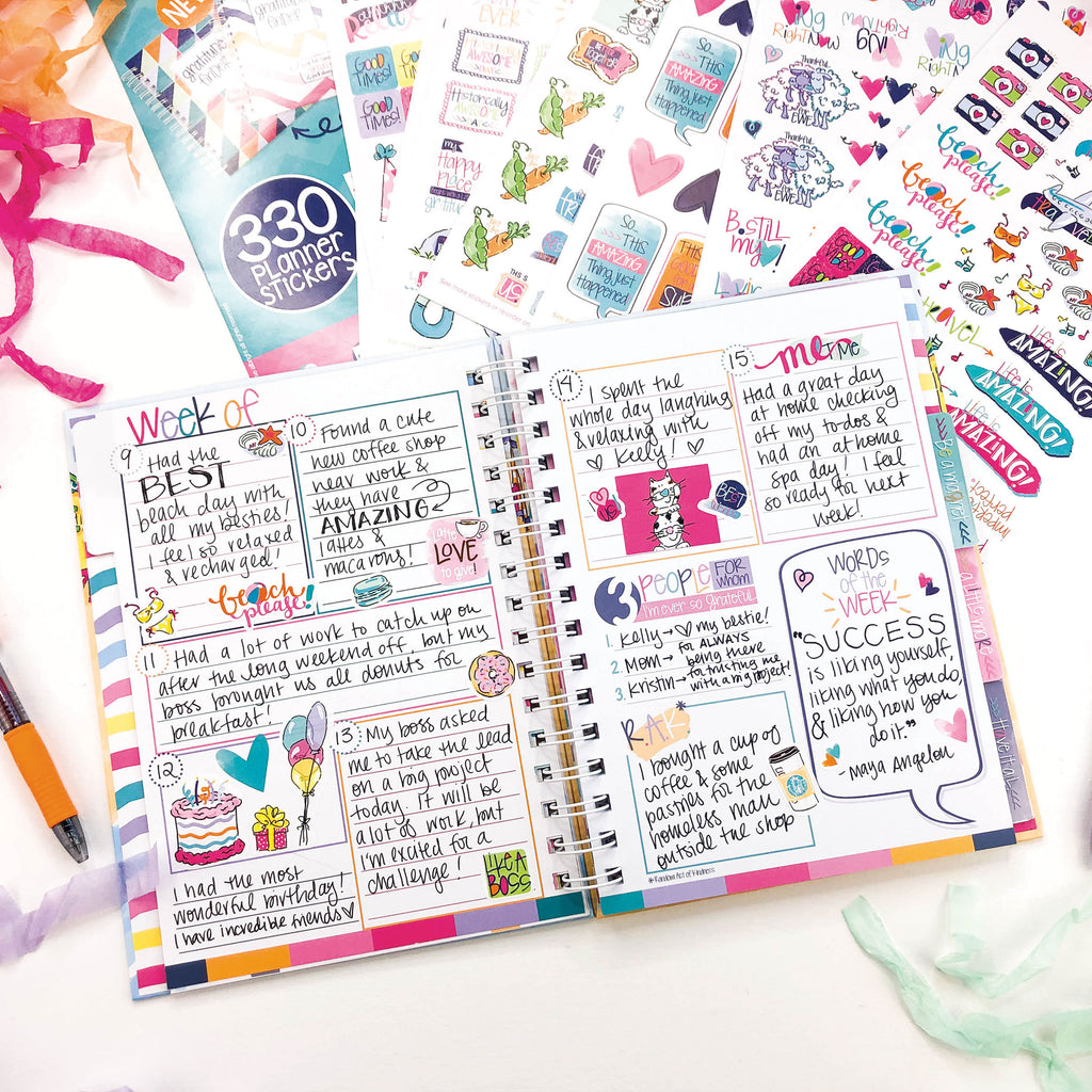 Grateful Heart Gratitude Journal Stickers