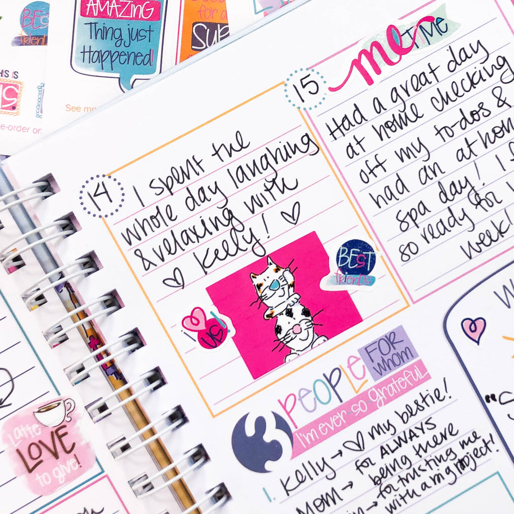 Grateful Heart Gratitude Journal Stickers