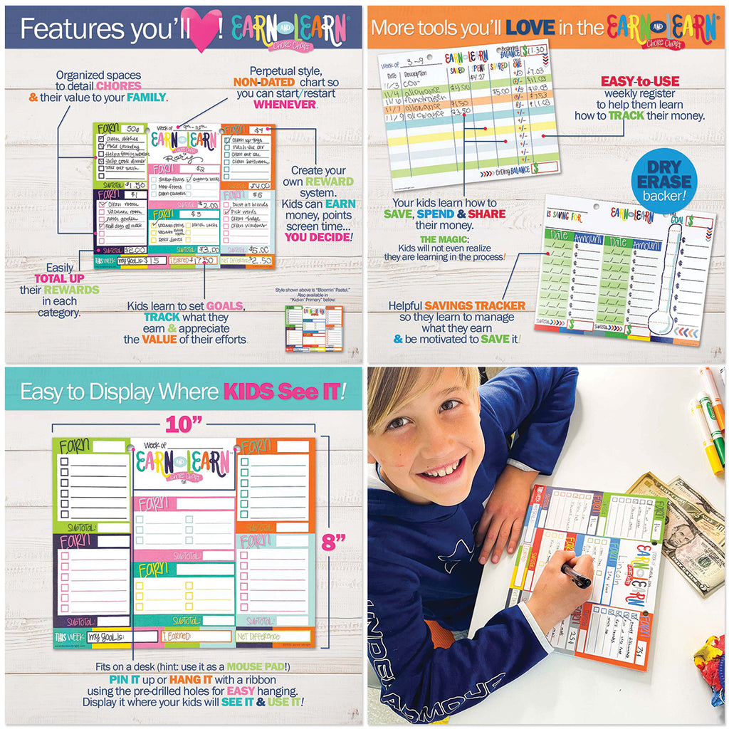 Happy Habits Bundle for Kids | Chore Chart, Gratitude Journal & Stickers