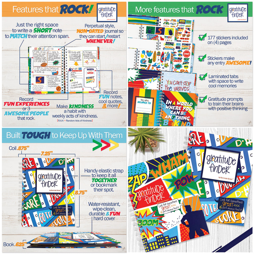 Happy Habits Bundle for Kids | Chore Chart, Gratitude Journal & Stickers