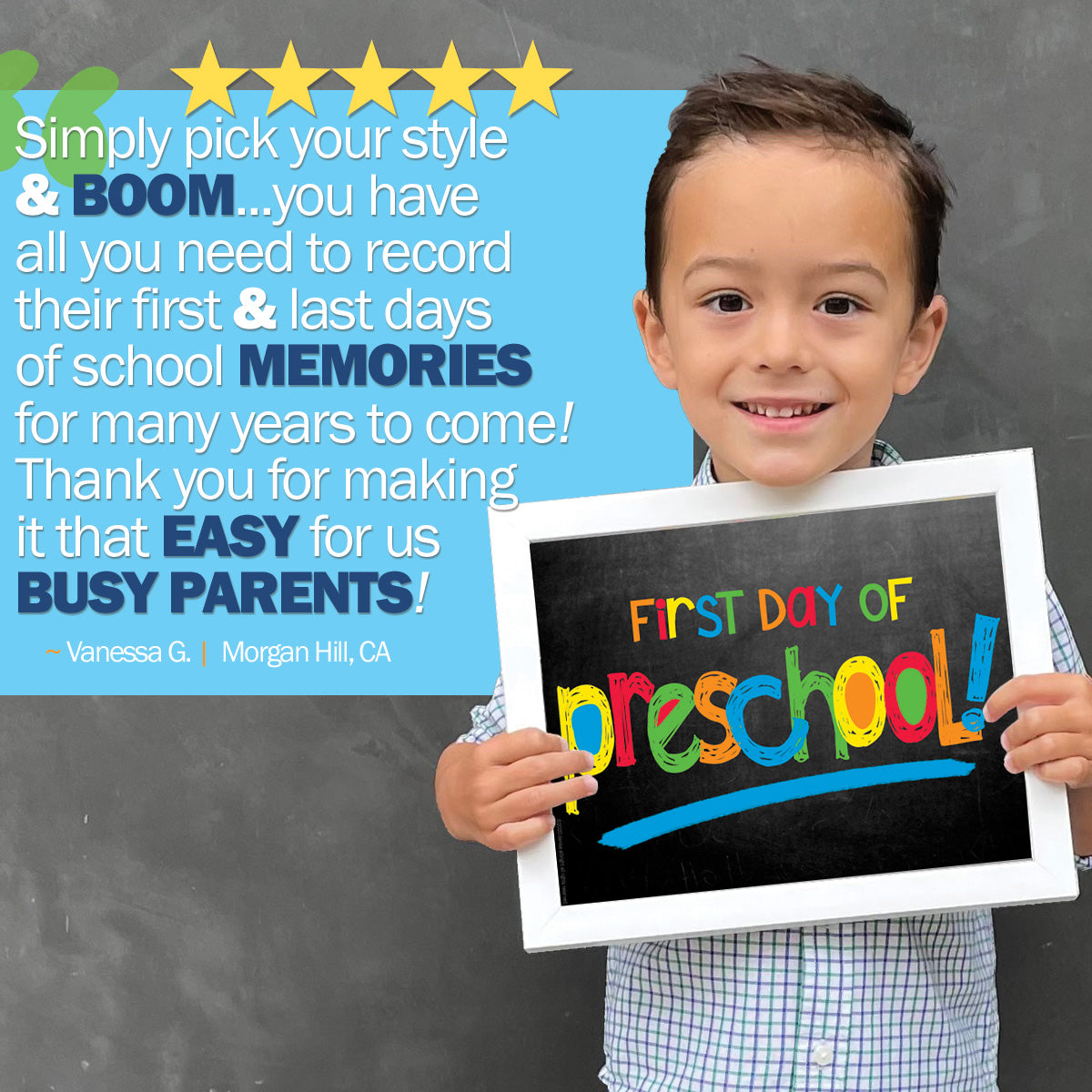 First & Last Day of School Signs Primary Chalk