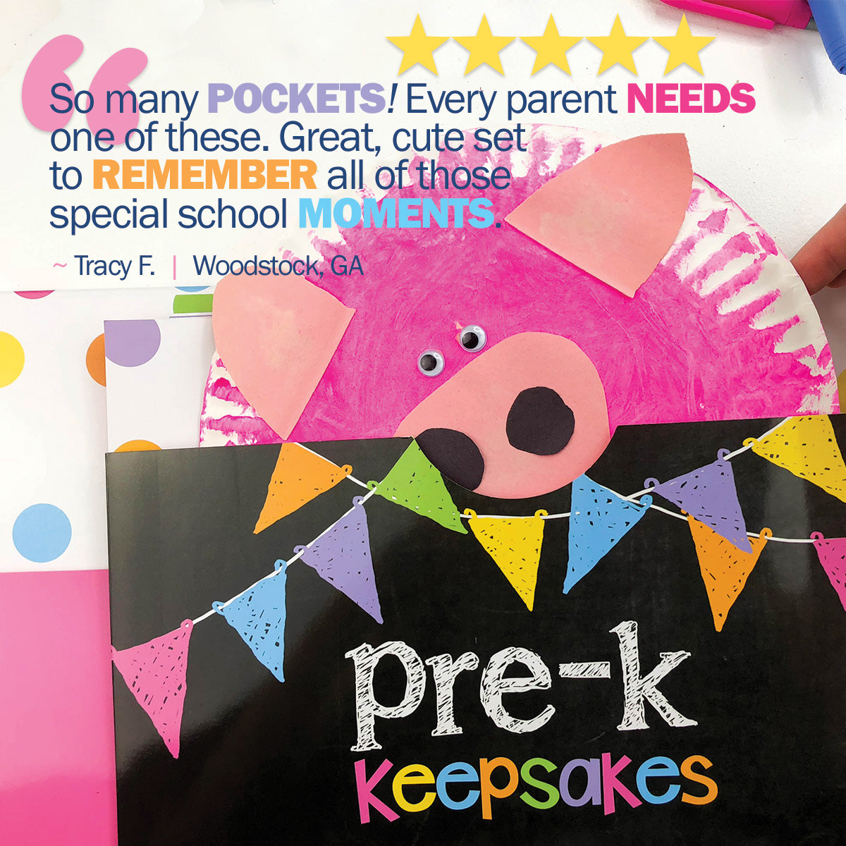 Class Keeper® School Days Memory Book Pastel Dots