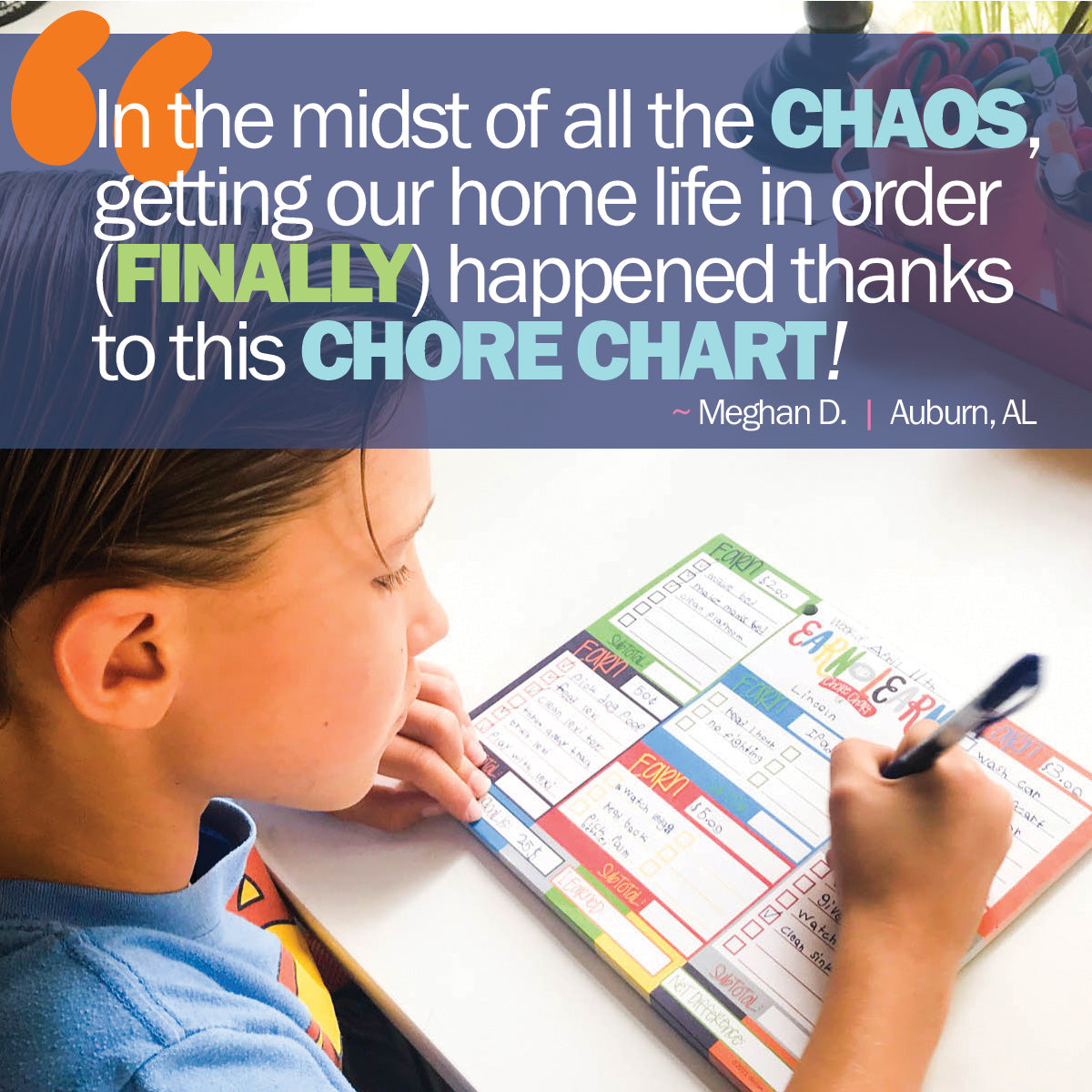 Earn & Learn® Kids' Kickin' Colors Chore Chart Pad